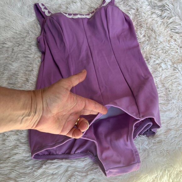 NWT Deadstock Vintage 60s or 70s Purple One Piece Swimsuit by Roaman's size 40 - Picture 5 of 10